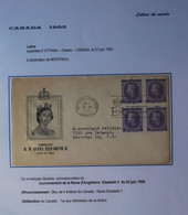 CANADA 1953 - Enveloppe Commémorative Couronnement Reine Elisabeth II Du 02 Juin 1953 - 1er Jour D'émission - Lettres & Documents