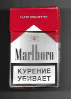 Tabacco Pacchetto Di Sigarette Russia - Malboro Da 20 Pezzi - Vuoto - Estuches Para Cigarrillos (vacios)