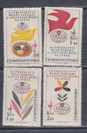 Tchécoslovaquie PA  N° 53 / 56 X,  Exposition Philatélique à Prague Les 4 Valeurs Trace De Charnière Sinon TB - Poste Aérienne
