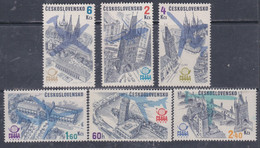 Tchécoslovaquie PA  N° 72 / 77 XX, "Praga'78", Exposition Philatélique, Les 6 Valeurs Sans Charnière, TB - Posta Aerea