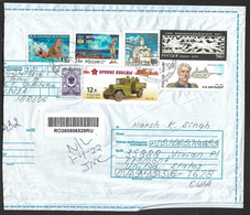 2022 Russia To USA , Registered Cover RO260806528RU , Army Van , Swimming , Architecture  (**)  RARE TO FIND - Storia Postale