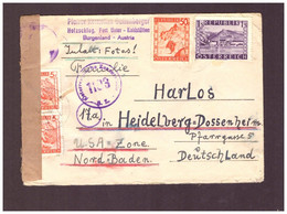 Brief All. Besetzung Österreich - Zensur - Burgenland N. Heidelberg 1948 - Andere & Zonder Classificatie