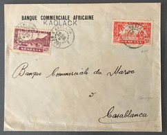 Sénégal, N°123 Et 125 Sur Enveloppe TAD Convoyeur DAKAR A KAOLACK 28.3.1939 Pour Casablanca - (B3308) - Storia Postale