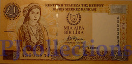 CYPRUS 1 POUND 2001 PICK 60c UNC - Chipre