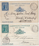Saint Marin : Entier Postal  - Lot De 2 Différents - Postal Stationery