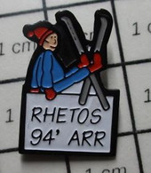 1822 Pin's Pins / Beau Et Rare / THEME : SPORTS / SKI RHETOS 94' ARR - Sports D'hiver