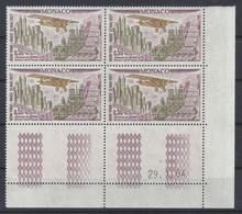 MONACO N° 648 - RALLYE AERIEN - Bloc De 4 COIN DATE - NEUF ** - 29/1/64 - Unused Stamps