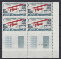 MONACO N° 649 - RALLYE AERIEN - Bloc De 4 COIN DATE - NEUF ** - 10/2/64 - Unused Stamps