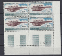 MONACO N° 651 - RALLYE AERIEN - Bloc De 4 COIN DATE - NEUF ** - 3/2/64 - Unused Stamps