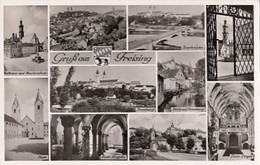 W3573- FREISING TOWN DIFFERENT VIEWS, PANORAMAS, TOWN HALL, BRIDGE, CATHEDRAL, SQUARE - Freising