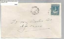 36170 ) Canada Newfoundland Cover Postal History - 1908-1947