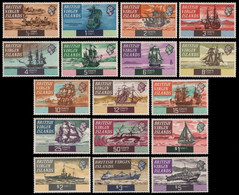 Jungferninseln 1970 - Mi-Nr. 202-218 X ** - MNH - Schiffe / Ships (I) - British Virgin Islands