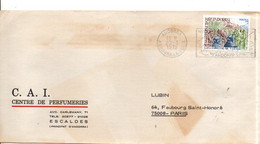 ANDORRE SEUL SUR LETTRE A EN TETE POUR LA FRANCE 1979 - Lettres & Documents