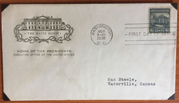 1938 - United States - FDC - The White House 4c - Washington - 584 - 1851-1940