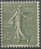 Type Semeuse Lignée De Roty 15c. Vert-gris (I) Neuf Luxe ** Y130 - Unused Stamps