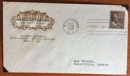 1938 - United States - FDC -The White House- Andrew Jackson 7c  - Washington - 585 - 1851-1940