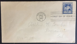 1940 - United States - FDC - Walt Whitman 5c - Camden - 586 - 1851-1940