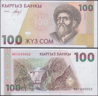 KYRGYZSTAN - 100 Som ND (1994) P# 12 Asia Banknote - Edelweiss Coins - Kyrgyzstan