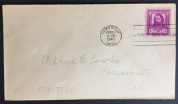 1940 - United States - FDC - James Russel Lowell 3c - Cambridge  - 587 - 1851-1940