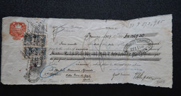 Royaume Uni Portugal Lettre De Change 1909 Timbre Fiscal Bateau S/s Hermes Ship Bill United Kingdom Revenue Stamp - Storia Postale