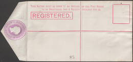 Victoria Vers 1895. Enveloppe Pour Envoi Recommandé, Timbre Mauve à 4 Pence Reine Victoria - Lettres & Documents