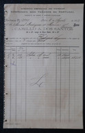 Portugal Facture 1902 Camillo Dos Santos Agent Compagnie Des Tabacs Savons Boissons Tobacco Co.  Soap Beverages Invoice - Royaume-Uni