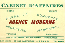 Rennes * Vins & Spiritueux Dauré Apéritif , Jules GALLES 13 Rue De La .abilais Près Abattoir * Carte De Visite Ancienne - Rennes