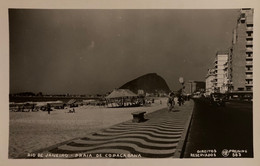 Rio De Janeiro - Carte Photo - Praja De Copacabana - Brésil Brasil - Rio De Janeiro