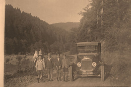 Automobile Ancienne De Marque FORD T Ford Type Modèle ? * Carte Photo * Vallée De Plaine * Famille Enfants Auto Voiture - Toerisme