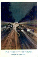 24H Du Mans * CP Illustrateur 1923 * Circuit Automobile * Course Voitures Pilotes Coupe RUDGE WHITWORTH Bugatti - Le Mans