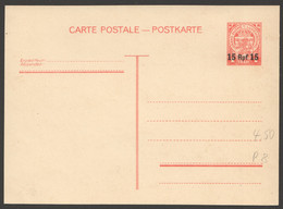 Carte Postale Occupation Allemande  15 Rpf  Non-écrite Prifix P8 - Postwaardestukken