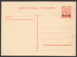 Carte Postale Occupation Allemande  15 Rpf  Non-écrite Prifix P8 - Stamped Stationery