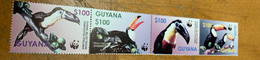 Birds WWF Guyana Stamp From Hong Kong MNH - Cartas & Documentos