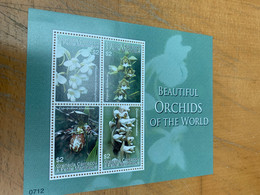 Orchids Grenada Flower Stamp From Hong Kong MNH - Storia Postale