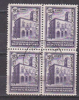 Y8600 - SAN MARINO Ss N°176 Quartina - Used Stamps