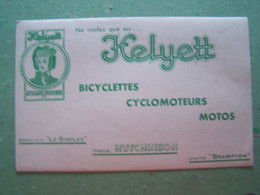 BUVARD. PUBLICITE "CYCLES HELYETT".  100_6729TRC"a" - Sports