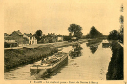 Blain * Péniche " L'OEIL D'ARGUS - THOMAS - Nantes " Batellerie * Canal Nantes à Brest , Le Chaland Passe ! */ Barge - Blain