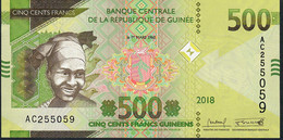 GUINEA NLP 500 FRANCS 2018  FIRST PREFIX ISSUED #AC  !  Issued August 2019 UNC. - Guinée