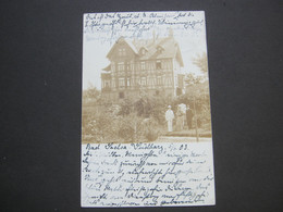 BAD SACHSA , Villa , Fotokarte   Schöne Karte Um 1903 - Bad Sachsa