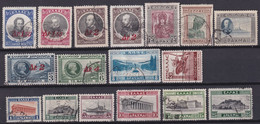 GRECE - ANNEES COMPLETES 1932 à 1934 - YVERT N°394/408 OBLITERES - COTE = 242 EUR - Oblitérés