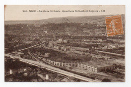 06 ALPES MARITIMES - NICE La Gare De St-Roch, Quartiers St-Roch Et Riquier - Treinverkeer - Station