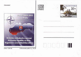 Slovakia 2002. Postal Stationery Card, Summit NATO 2002 V Prahe - Storia Postale