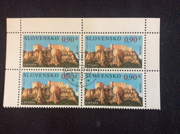 SK 2017 YT 715  Oblitéré EUROPA Bloc De 4 Timbres Château De LIETAVA - Usati