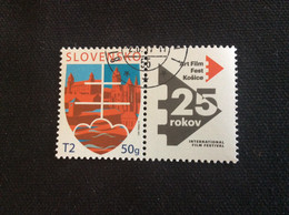 SK 2017 Oblitéré YT 717 + Vignette 25 Ans Festival Film De Kosice Armoiries - Used Stamps