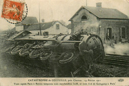 Courville * La Catastrophe Ferroviaire 14 Février 1911 * Accident Train * Ligne Chemin De Fer Eure Et Loir - Courville