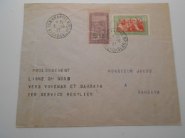 Madagascar , Lettre De Tananarive 1937 Pour Sambava - Cartas & Documentos