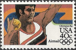 USA 1983 Air. Olympic Games, Los Angeles - 40c. - Weightlifting MNH - 3b. 1961-... Ungebraucht