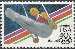 USA 1983 Air. Olympic Games, Los Angeles - 40c. - Gymnastics MNH - 3b. 1961-... Ongebruikt