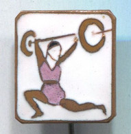 WEIGHTLIFTING - Hungary, Enamel, Vintage Pin, Badge, Abzeichen - Pesistica