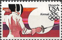 USA 1983 Air. Olympic Games, Los Angeles - 35c. - Fencing MNH - 3b. 1961-... Ungebraucht